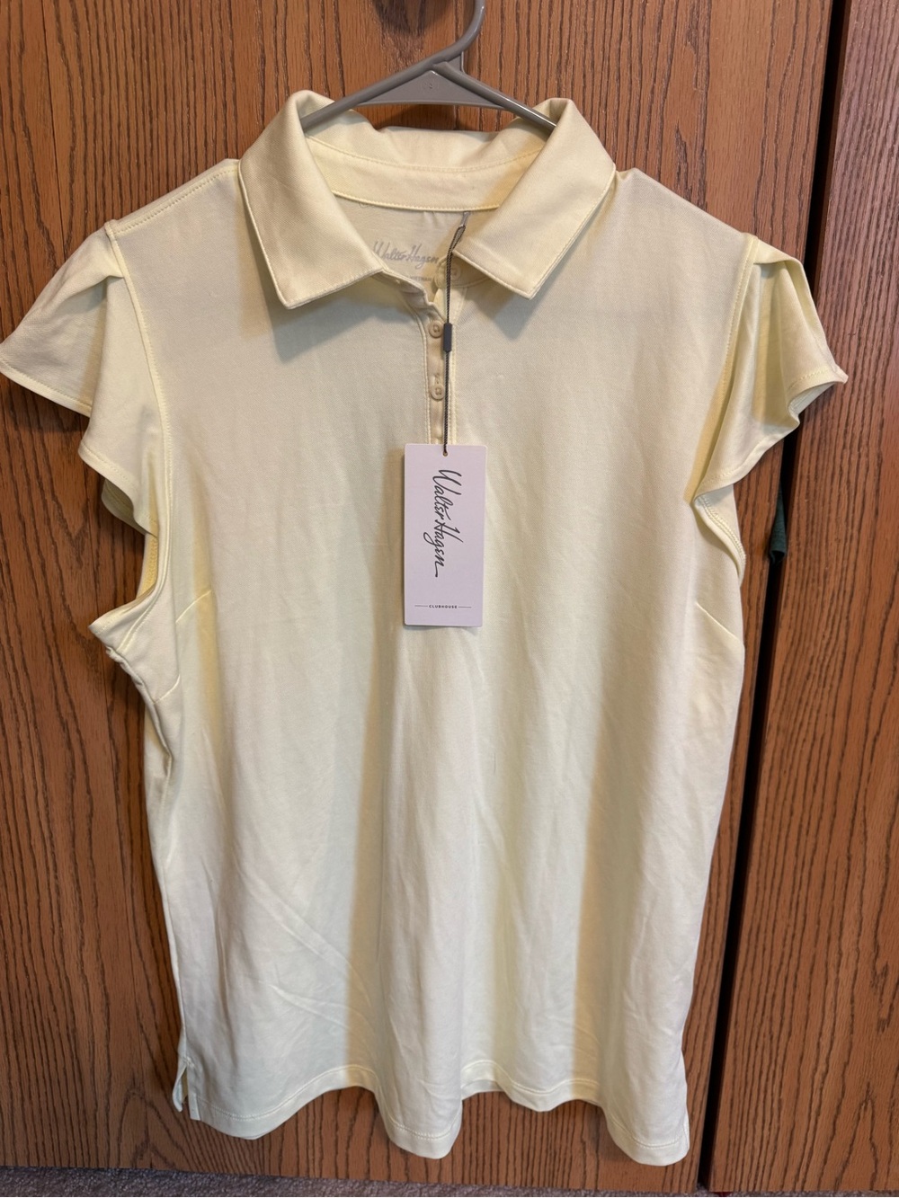 Walter Hagen Clubhouse women's flutter sleeve golf polo